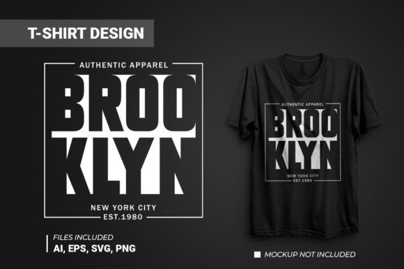 Brooklyn Typography T-Shirt Designs & Graphics