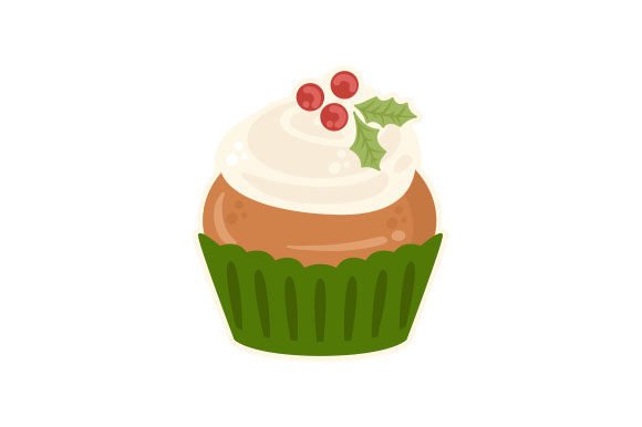 Christmas Muffin - Sticker for Crafts and Food Amp