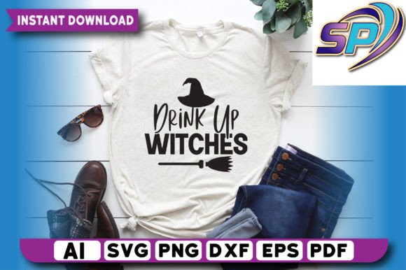Drink Up Witcher s T Shirt Design Graphics and Print Templates