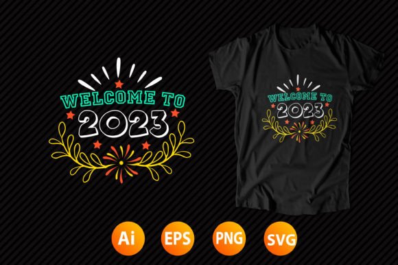 Happy New Year T-shirt Design 25 Graphics