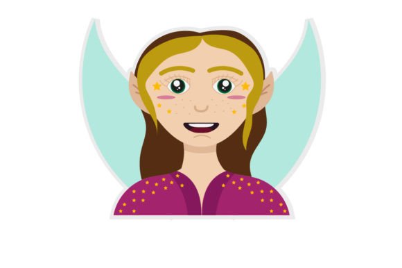 Little Girl Fairy Sticker: Pagan Crafts Design