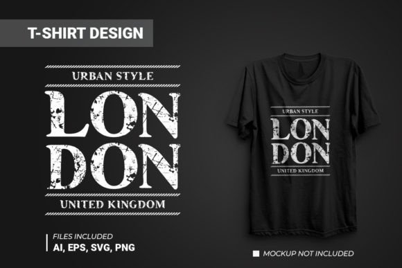 London Typography Vector T-shirt Design Graphics