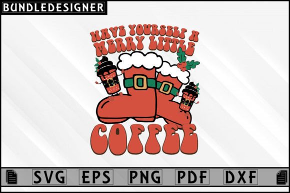 Merry-Christmas Coffee Graphics for Print Templates