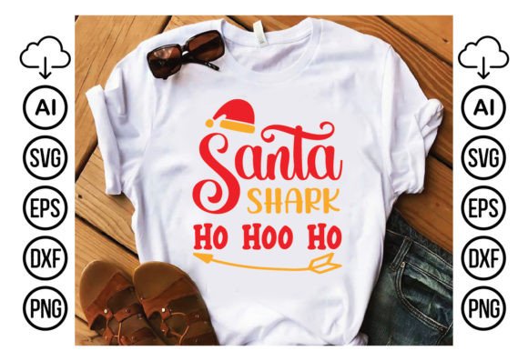 Santa Shark Ho Hoo Ho Graphics