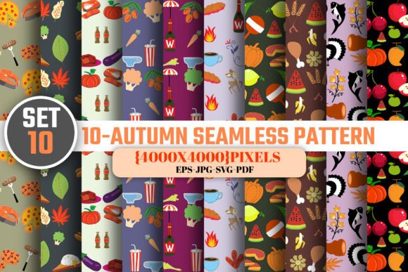 Seamless Autumn Digital Paper Patterns10