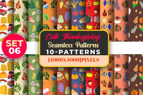 Thanksgiving Pattern Digital Paper-22: Patterns & Graphics