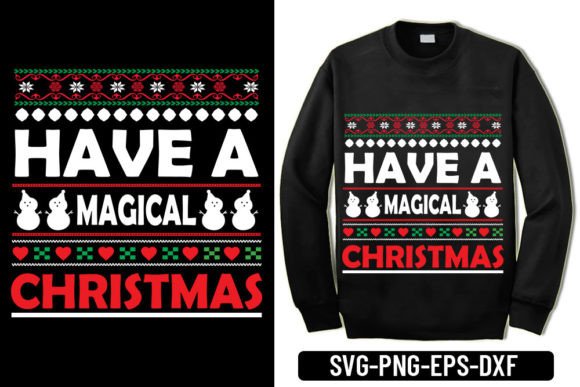 Ugly Sweater Graphics: Magical Christmas T-Shirt Designs
